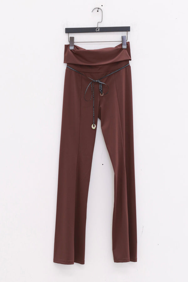 RUI built 25 autumn and winter embroidery hollow overalls RUI-RAW25WV09-Chocolate